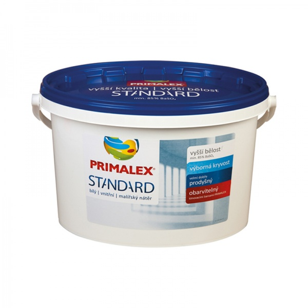 Фарба вапняна PRIMALEX Standard глибокий мат білий 7,5 кг